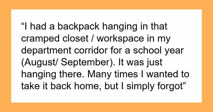 Cleaner Helps Herself To Teacher’s Lost Backpack, Gets Mad When The Owner Helps Herself To It Too