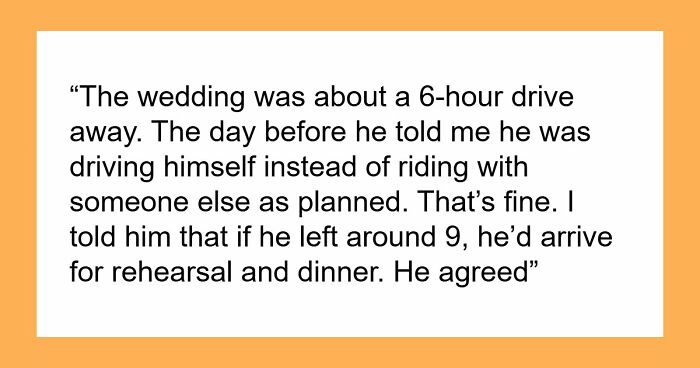 Best Man Makes A 6-Hour Trip To The Wedding, Somehow The Last Few Steps Are The Ones He Never Takes