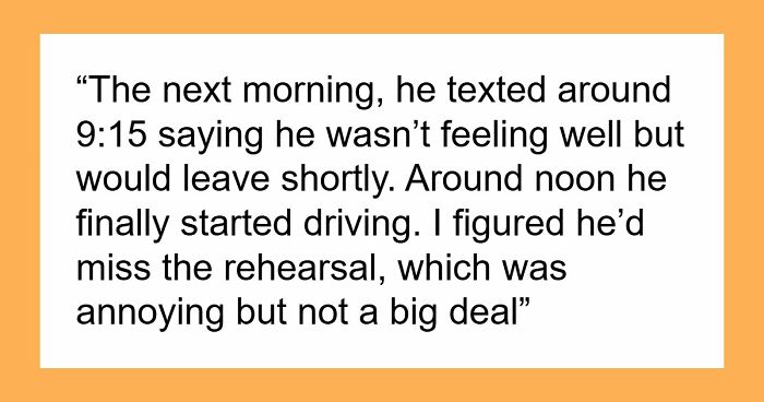 Best Man Makes A 6-Hour Trip To The Wedding, Somehow The Last Few Steps Are The Ones He Never Takes