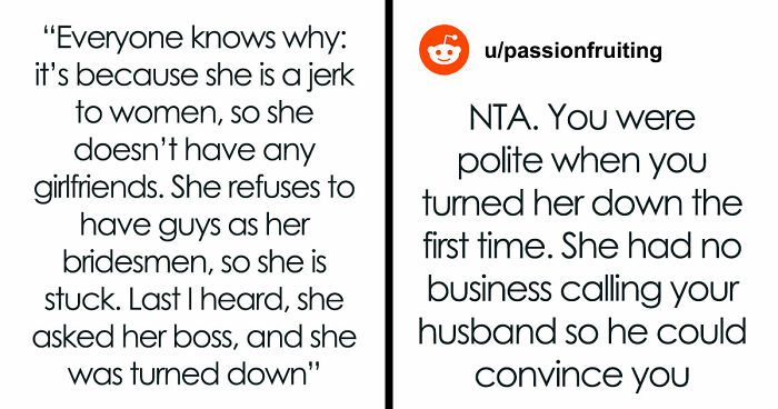 Bride Asks Husband’s Fam Friend To Be Bridesmaid, Is Shocked When She Refuses And Says Why