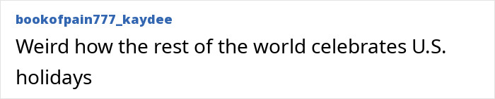 Screenshot of a comment discussing Bonnie Blue and U.S. holidays.