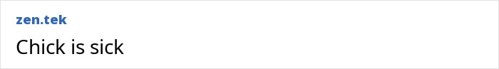 Screenshot of a comment from 'zen.tek' stating 'Chick is sick' regarding Bonnie Blue's baby bump.