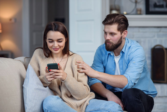 Woman on phone with a man, visualizing the scenario where a BF deleting her phone app hurt so much. Woman on phone with a man, visualizing the scenario where a BF deleting her phone app hurt so much.