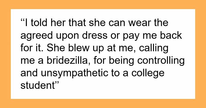 Bride Shocked When MOH Replaces The Dress That She Bought, And The Reason Ends Their Friendship