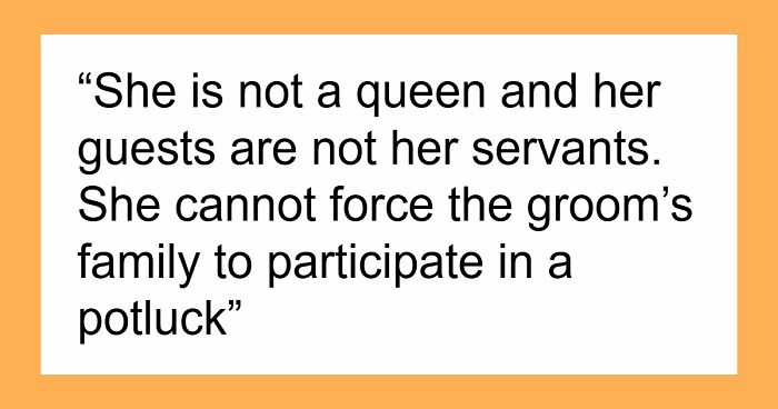 People Are Discussing Bride’s Idea Of A Potluck Wedding And It’s Pretty Triggering For Some