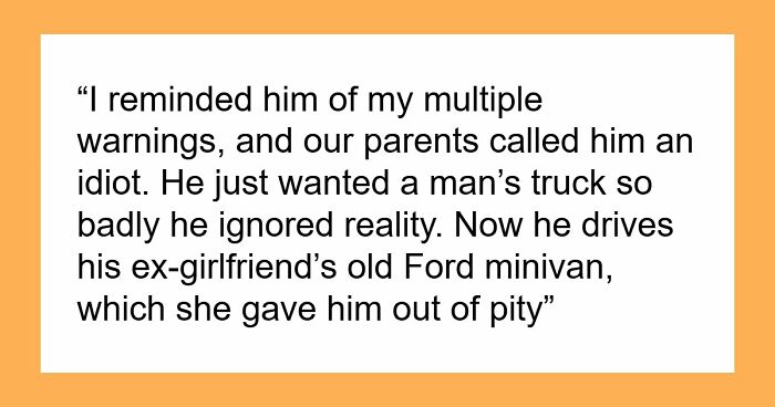 Older Bro Decides Life Is A Competition, Makes New Truck His New Obsession, Family Drama Unfolds