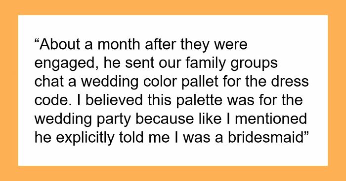 Groom Promises All 3 Sisters Bridesmaid Dresses, Bride Hands Out Rejection Letters Based On Weight