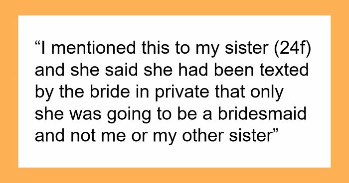 Groom Promises All 3 Sisters Bridesmaid Dresses, Bride Hands Out Rejection Letters Based On Weight