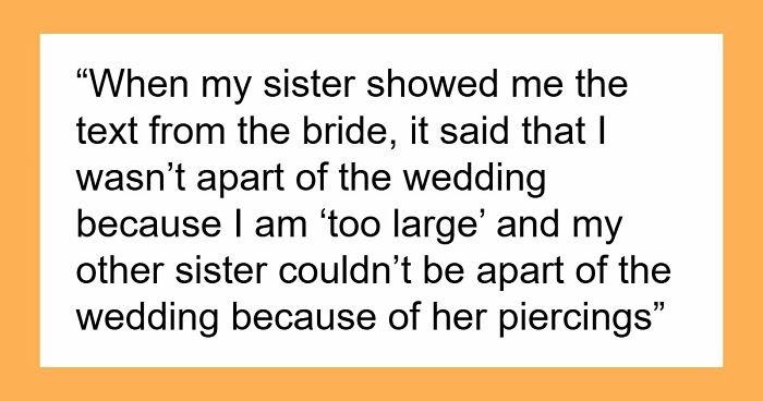 Groom Promises All 3 Sisters Bridesmaid Dresses, Bride Hands Out Rejection Letters Based On Weight