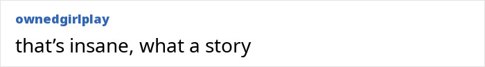 A user comment describing the model's struggle for life after men at a party as an insane story. A user comment describing the model's struggle for life after men at a party as an insane story.