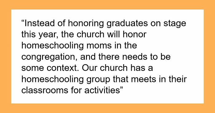 Church Enforces Homeschooling Ideology, 18YO Upset That They Cancel Their Own Graduation Tradition