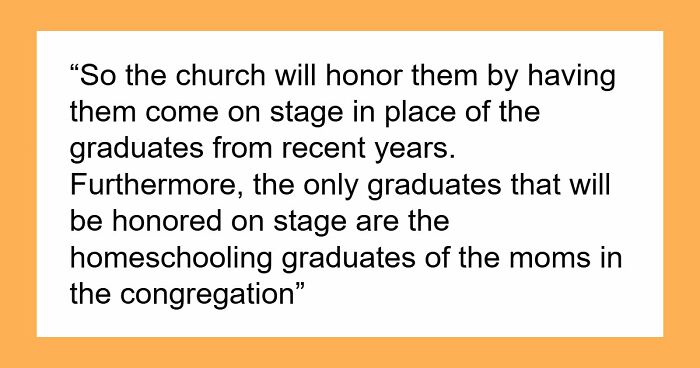 Church Enforces Homeschooling Ideology, 18YO Upset That They Cancel Their Own Graduation Tradition