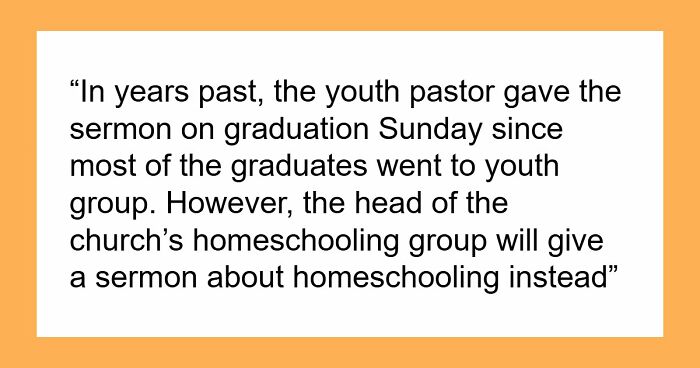 Church Enforces Homeschooling Ideology, 18YO Upset That They Cancel Their Own Graduation Tradition
