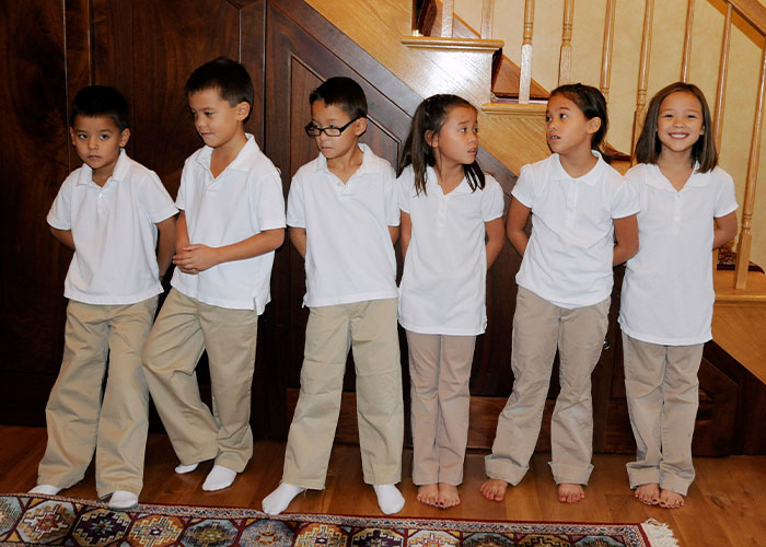 Young Collin Gosselin and siblings in matching outfits, before the truth led him to a behavioral facility. Young Collin Gosselin and siblings in matching outfits, before the truth led him to a behavioral facility.
