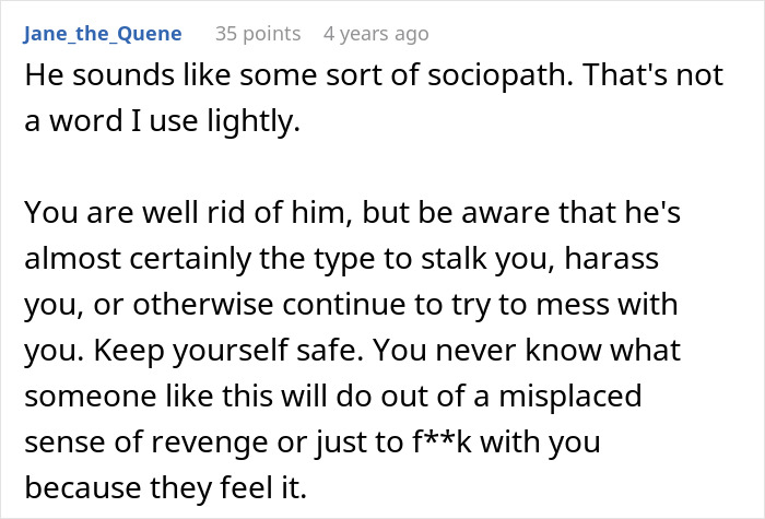 A cruel prank by a boyfriend who blamed his girlfriend's reaction, leading to a comment warning her about a potential sociopath. A cruel prank by a boyfriend who blamed his girlfriend's reaction, leading to a comment warning her about a potential sociopath.