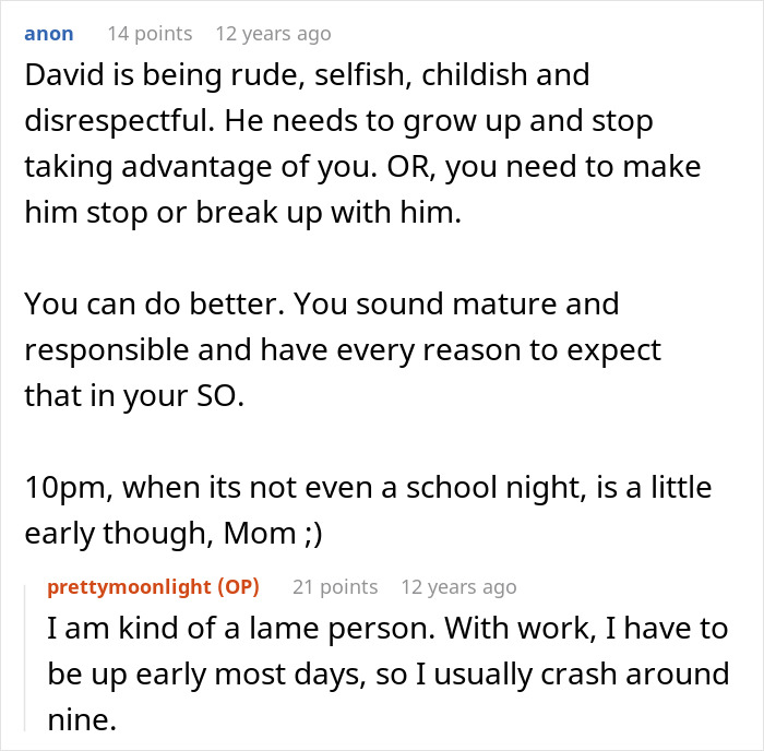 Comment advising a woman to break up with her childish BF who is rude, selfish, and disrespectful Comment advising a woman to break up with her childish BF who is rude, selfish, and disrespectful
