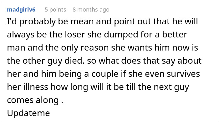 Husband Drops Everything To Help His Sick Ex Wife, Doesn't Care What His Current Wife Thinks Husband Drops Everything To Help His Sick Ex Wife, Doesn't Care What His Current Wife Thinks