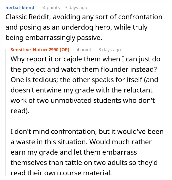 Person Has To Deal With Lazy People During Group Project, Finds The Perfect Way To Make Them Fail Person Has To Deal With Lazy People During Group Project, Finds The Perfect Way To Make Them Fail