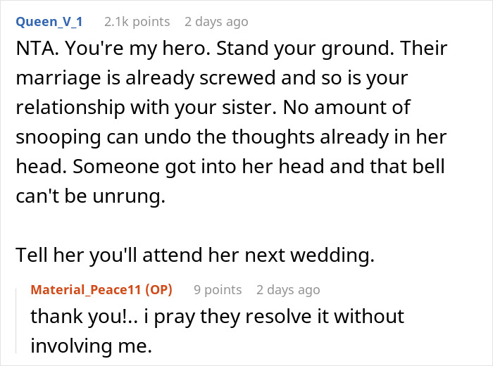 Bride Makes Sister Prove She Never Had Feelings For The Groom If She Wants To Attend Her Wedding Bride Makes Sister Prove She Never Had Feelings For The Groom If She Wants To Attend Her Wedding