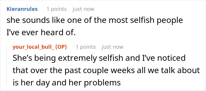 A screenshot showing comments about a cheating wife refusing to cut contact with the other man, highlighting selfishness. A screenshot showing comments about a cheating wife refusing to cut contact with the other man, highlighting selfishness.