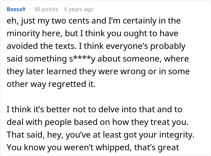 A comment offering advice about a guy who met the one, and then accidentally peeked at her phone.