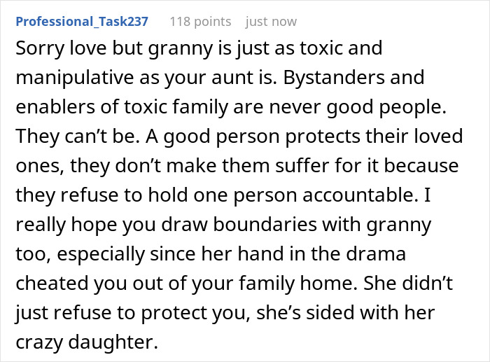 A detailed comment on how a woman's grandma is manipulative regarding the aunt who secretly changed grandpa’s will. A detailed comment on how a woman's grandma is manipulative regarding the aunt who secretly changed grandpa’s will.