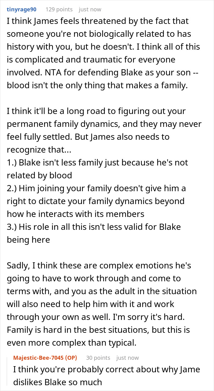 Comment about Dad refusing to separate sons by blood or adoption, and newly found bio son. Comment about Dad refusing to separate sons by blood or adoption, and newly found bio son.