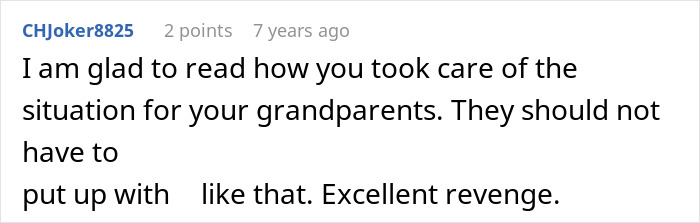 A comment praising how an elderly guy handles the neighbor's neglected dog situation. A comment praising how an elderly guy handles the neighbor's neglected dog situation.