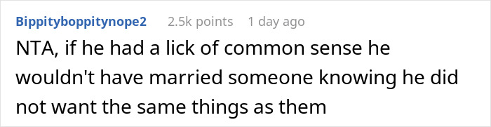 A comment stating that the guy regrets having a SAHM wife and multiple kids due to his lack of common sense. A comment stating that the guy regrets having a SAHM wife and multiple kids due to his lack of common sense.