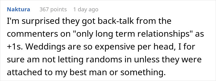 A comment about a Groomsman boycotting his best friend's wedding due to his toxic girlfriend not getting an invite. A comment about a Groomsman boycotting his best friend's wedding due to his toxic girlfriend not getting an invite.