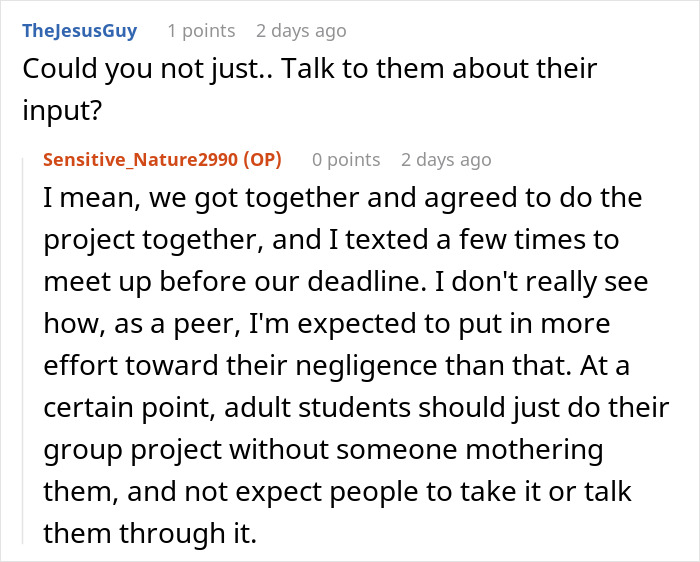 Person Has To Deal With Lazy People During Group Project, Finds The Perfect Way To Make Them Fail Person Has To Deal With Lazy People During Group Project, Finds The Perfect Way To Make Them Fail