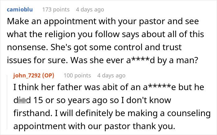 Christian Guy Agrees To Strict Gender Roles In The Family, Upset Wife Actually Enforces Them