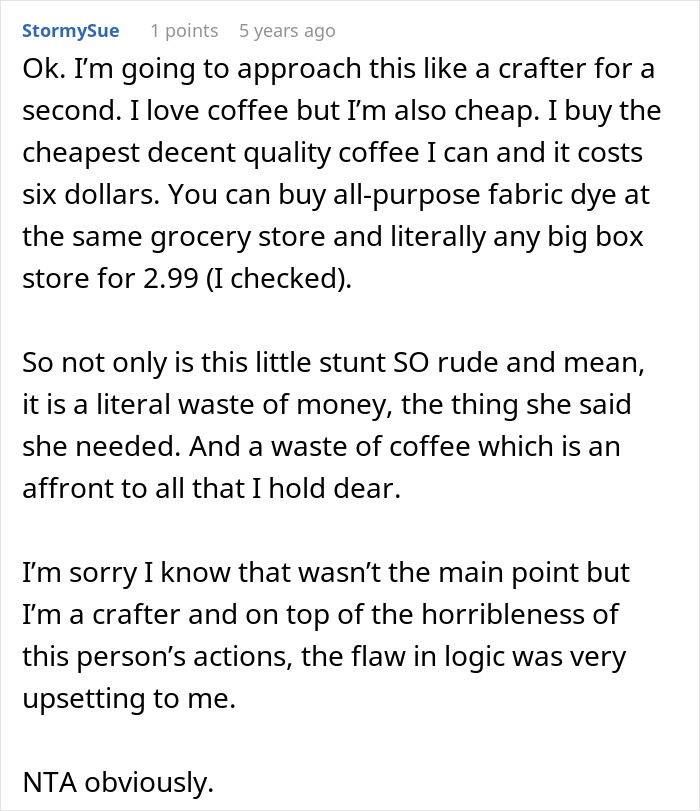 A comment from a crafter's perspective about the MOH's rude and mean act of replacing the dress. A comment from a crafter's perspective about the MOH's rude and mean act of replacing the dress.