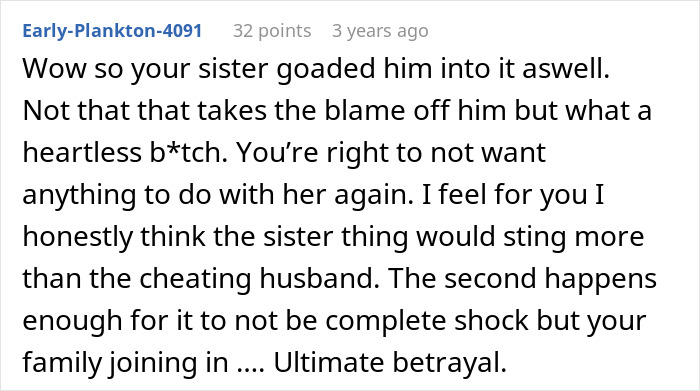 A woman walks into her home, discovers her husband and sister completely naked, a betrayal.