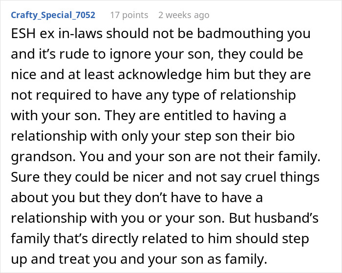 Woman Lets Her Husband Go Hard On His Ex-In-Laws After Her Son Starts Asking Painful Questions