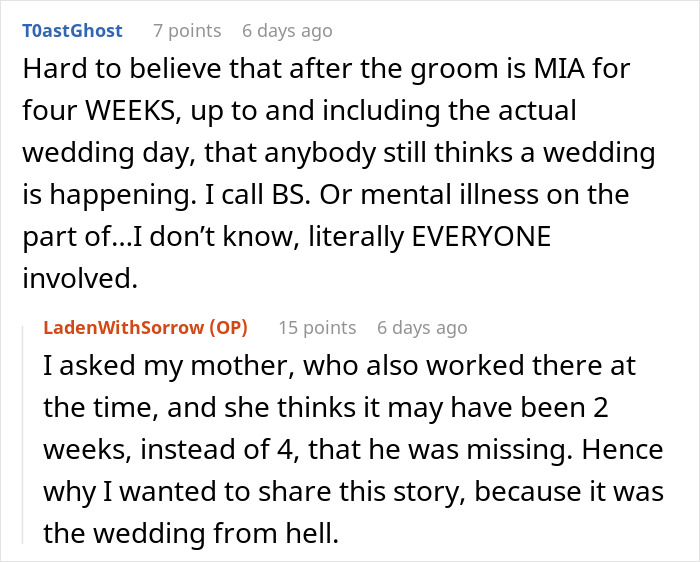 Wedding Planner story of groom vanishing before the big day, then arriving drunk for the wedding. Wedding Planner story of groom vanishing before the big day, then arriving drunk for the wedding.