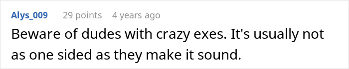 A comment warning about dudes with crazy exes, implying a boyfriend's cruel prank might not be one-sided. A comment warning about dudes with crazy exes, implying a boyfriend's cruel prank might not be one-sided.