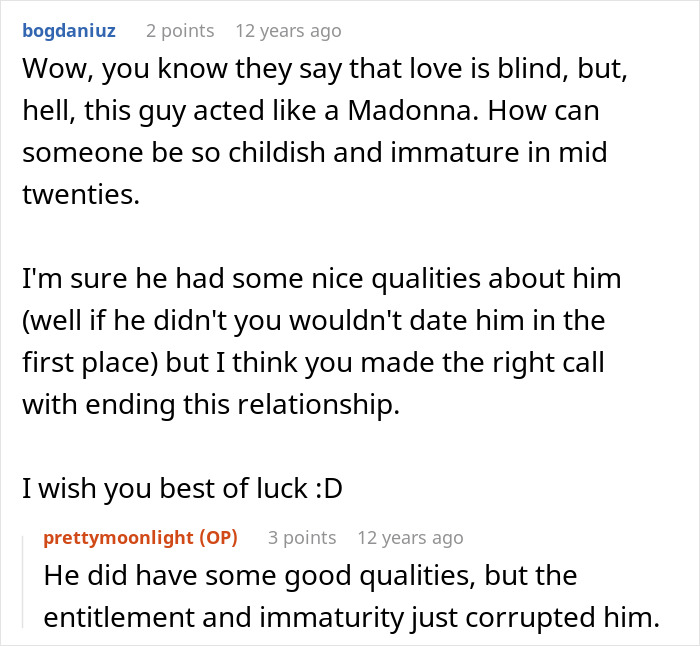 A screenshot of a comment section, where friends save woman's life by letting her talk herself into breaking up with BF. A screenshot of a comment section, where friends save woman's life by letting her talk herself into breaking up with BF.