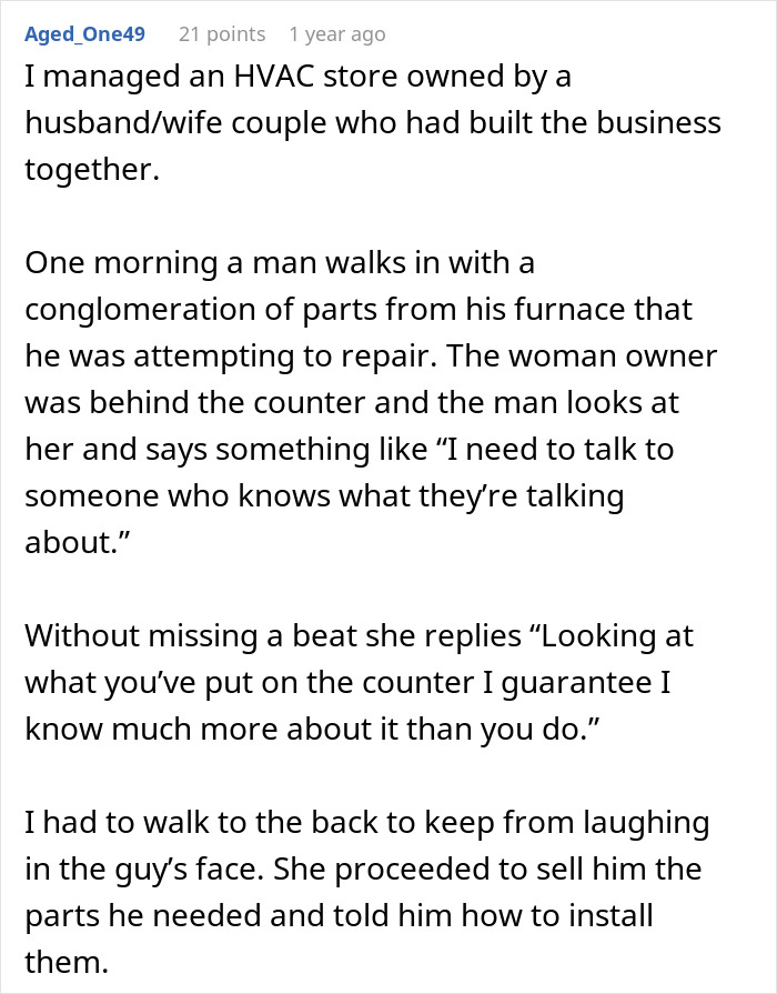 Customer Asks For A Man Instead, Gets A Lesson He Won't Forget Customer Asks For A Man Instead, Gets A Lesson He Won't Forget