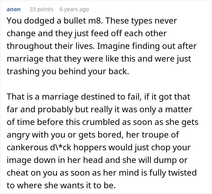 A comment section user gives advice on thinking he has finally met the one.