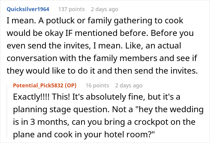People Are Discussing Bride’s Idea Of A Potluck Wedding And It’s Pretty Triggering For Some People Are Discussing Bride’s Idea Of A Potluck Wedding And It’s Pretty Triggering For Some