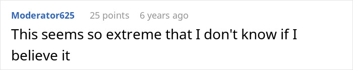 A comment expressing doubt and disbelief about the extreme nature of the racist Karen story. A comment expressing doubt and disbelief about the extreme nature of the racist Karen story.