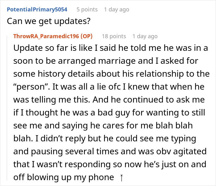 25YO woman realizes 39YO BF is a cheater, worries about telling his pregnant wife the truth, discusses relationship updates.