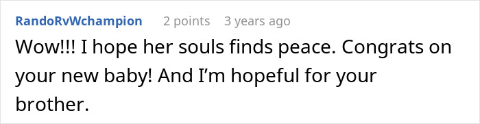 A comment section user offering condolences and congratulations to the entitled man at his brother's wedding, losing more.