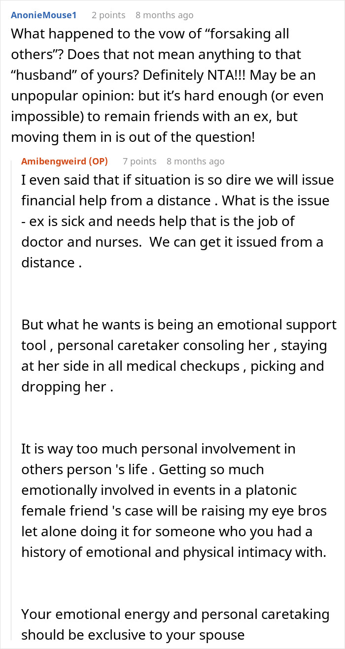 Husband Drops Everything To Help His Sick Ex Wife, Doesn't Care What His Current Wife Thinks Husband Drops Everything To Help His Sick Ex Wife, Doesn't Care What His Current Wife Thinks