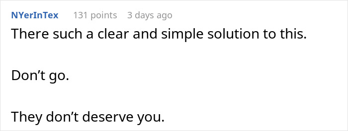 A comment suggesting not attending the wedding after the bride's actions regarding bridesmaid dresses and weight. A comment suggesting not attending the wedding after the bride's actions regarding bridesmaid dresses and weight.