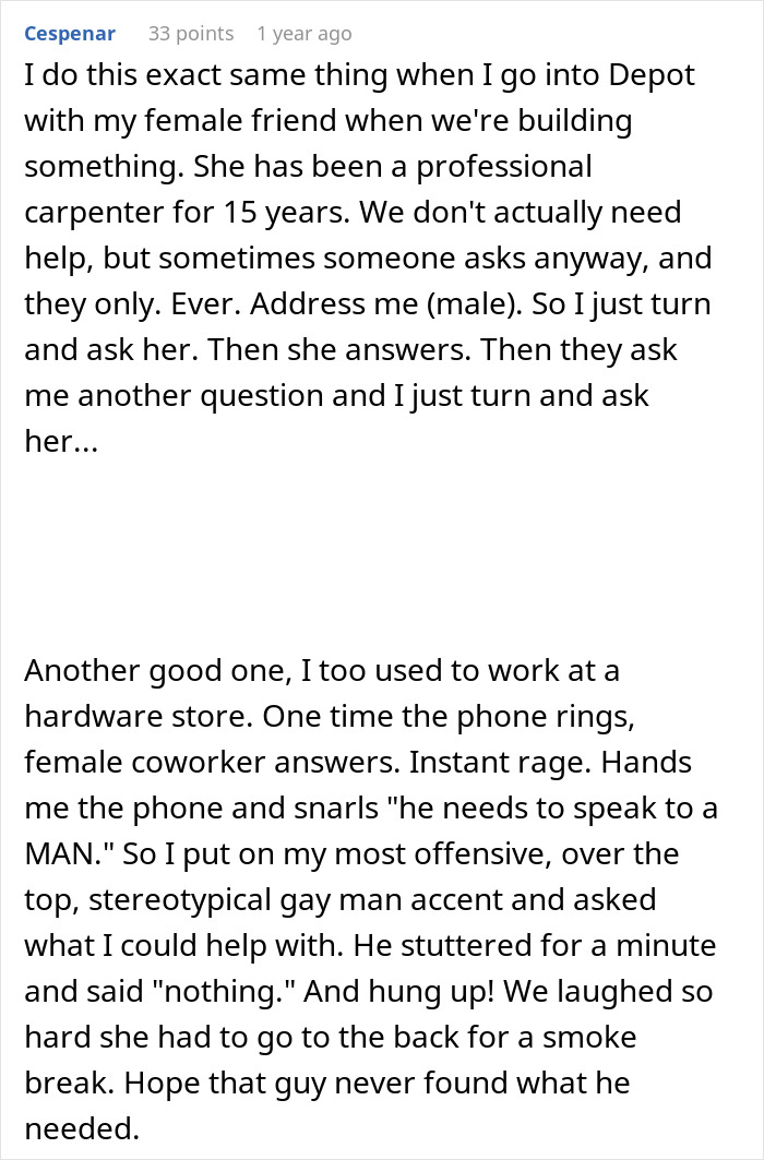Customer Asks For A Man Instead, Gets A Lesson He Won't Forget Customer Asks For A Man Instead, Gets A Lesson He Won't Forget