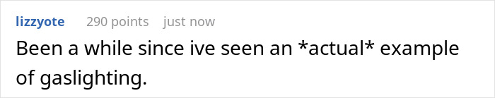 A comment stating this is an actual example of gaslighting, relevant to the missing business sign prank. A comment stating this is an actual example of gaslighting, relevant to the missing business sign prank.