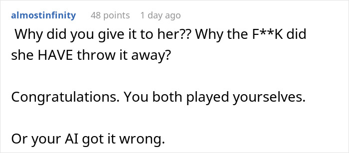 A Reddit comment questioning why a woman gave away her Kindle and why it was thrown away, regretting it later. A Reddit comment questioning why a woman gave away her Kindle and why it was thrown away, regretting it later.