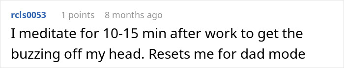 A person shares a simple trick: meditating for 10-15 minutes after work to change their life.